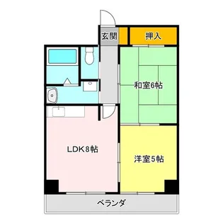 サングリートハイツ【4階】の間取り