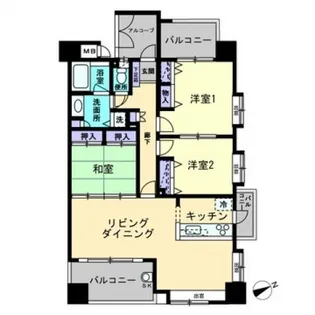 JGMロイヤルガーデン白川公園【11階】の間取り