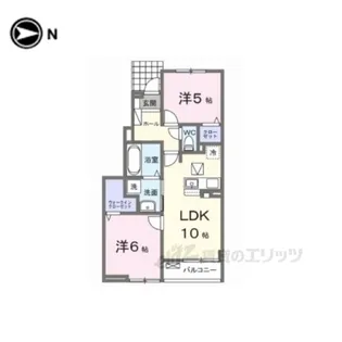 クラール倉治C【1階】の間取り
