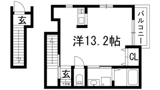 ONLY ONE花屋敷2【2階】の間取り