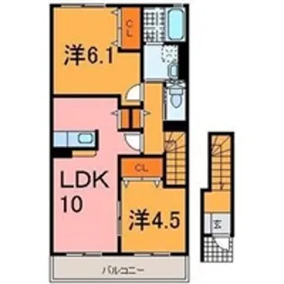 サンスーシー【2階】の間取り