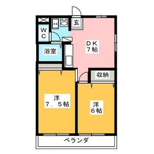 ビューテラス21B【1階】の間取り
