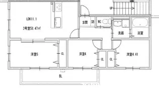 アドバンス長丘【1階】の間取り