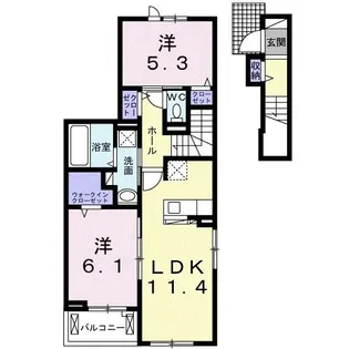 カレント グレイスフル II【2階】の間取り