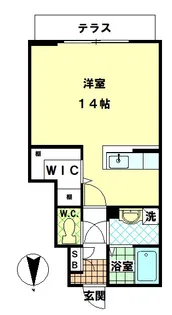 フリーシア【1階】の間取り