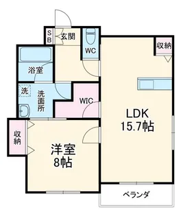 ラ・フェリーチェ【1階】の間取り