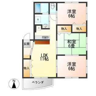 シリシャス久保田【3階】の間取り