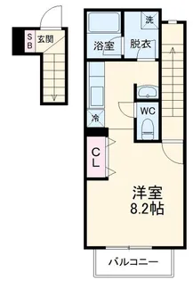 ポートパレス東海通【2階】の間取り