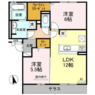 Fiorente Uno【1階】の間取り