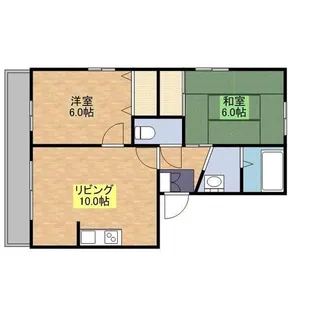 ホームタウン若葉A【3階】の間取り