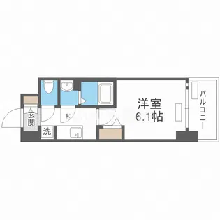 プレサンス天神橋筋六丁目ヴォワール【6階】の間取り