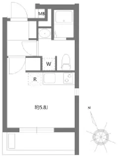 アリカ大森3【4階】の間取り