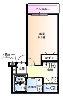 フジパレス立花駅南II番館【1階】の間取り