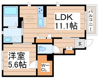 サングラシアス【1階】の間取り