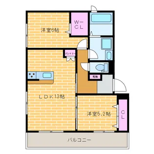 MODERNOII【2階】の間取り