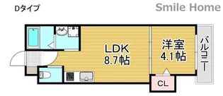 Buzz北加賀屋【4階】の間取り