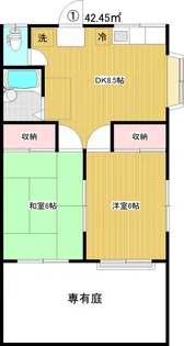 カメリアハイツ【1階】の間取り