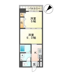長崎県長崎市西山2【マンション】の間取り