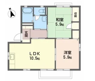 ハイツ足達 C棟【2階】の間取り