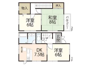 広島県広島市安佐南区大町東1【一戸建】の間取り