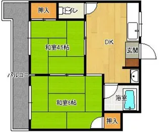 プリモローザ姪浜【2階】の間取り