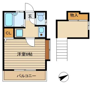 ブルースカイふじみ野【2階】の間取り