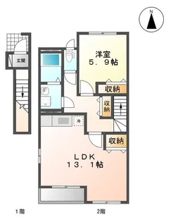 Lien・de・Famille(リヤン・ド・ファミーユ)【2階】の間取り