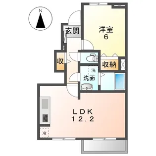 愛知県愛西市勝幡町姪ケ池【アパート】の間取り