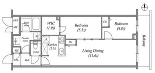 プライムガーデン若木【4階】の間取り