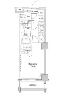 ザ・パークハビオ下北沢【2階】の間取り