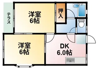 千葉県茂原市東部台3【アパート】の間取り