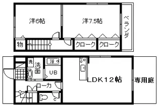 大阪府岸和田市摩湯町【一戸建】の間取り