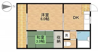 花島ハイツ【2階】の間取り
