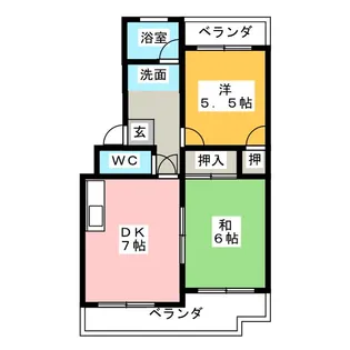 松栄マンション【1階】の間取り