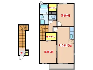グリーンスプラウトB【2階】の間取り