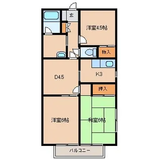 サマックス・マノアールI【1階】の間取り