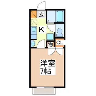 コーポサンリッチII【1階】の間取り