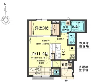 レジデンス山田【1階】の間取り