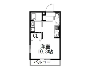 メゾン・ソレイユ稲荷【2階】の間取り