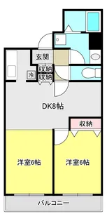 ハートスクエア長建【5階】の間取り