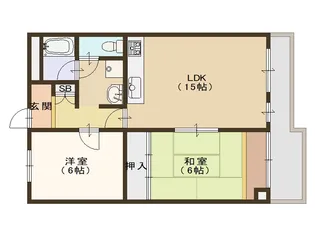 大阪府大阪市住之江区西加賀屋1【マンション】の間取り