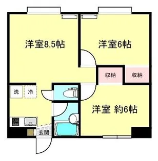 フローラハイツ【1階】の間取り