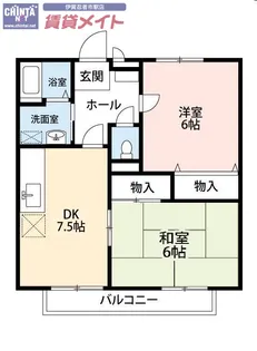 ニューソシア A【2階】の間取り