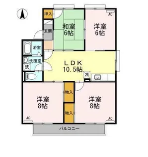 セジュール錦【2階】の間取り