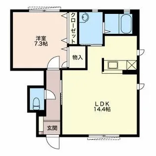 オーク菅生【1階】の間取り