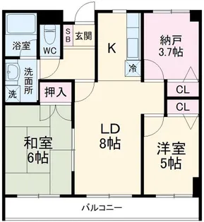 グランドールMK【3階】の間取り