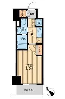 レジディア蒲田III【2階】の間取り