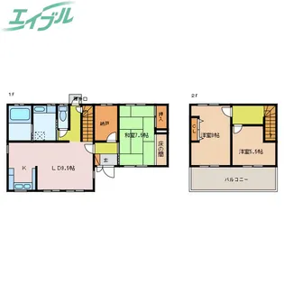 三重県名張市つつじが丘南1番町【一戸建】の間取り