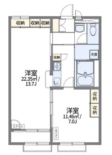 東京都八王子市弐分方町【アパート】の間取り