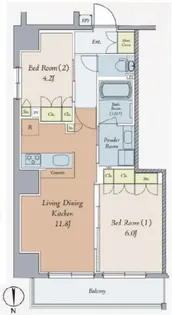 クレストコート西巣鴨【2階】の間取り